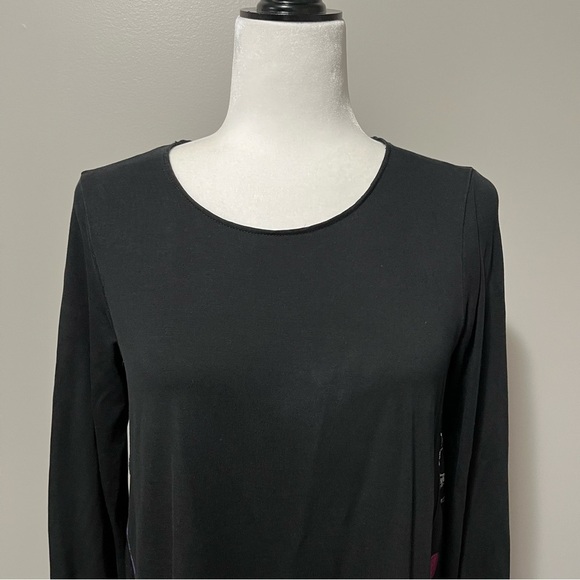 Desigual Sadie Ling Sleeve Tee Asymmetrical Hemline - Picture 10 of 10